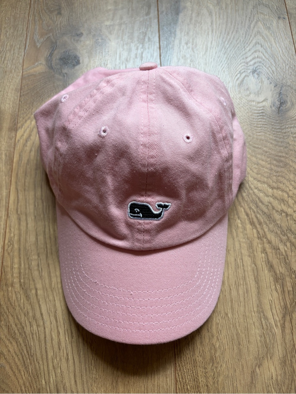 Vineyard Vines Women’s Pink and Navy Whale Baseball Cap